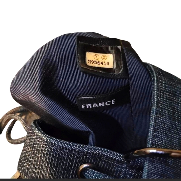 Authentic Chanel Sequins Mini Denim Bucket Bag - Picture 7 of 8